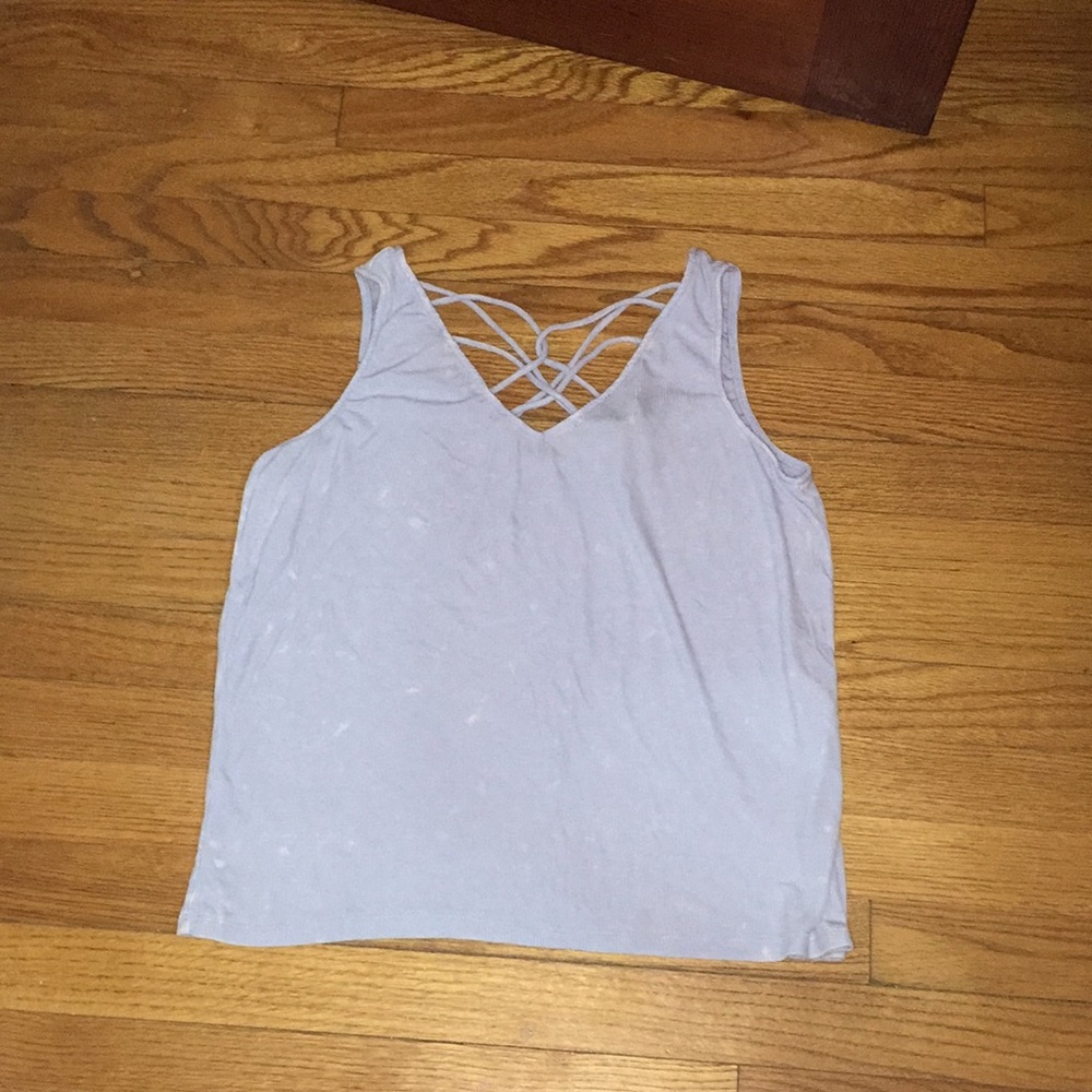Light blue cross tank top